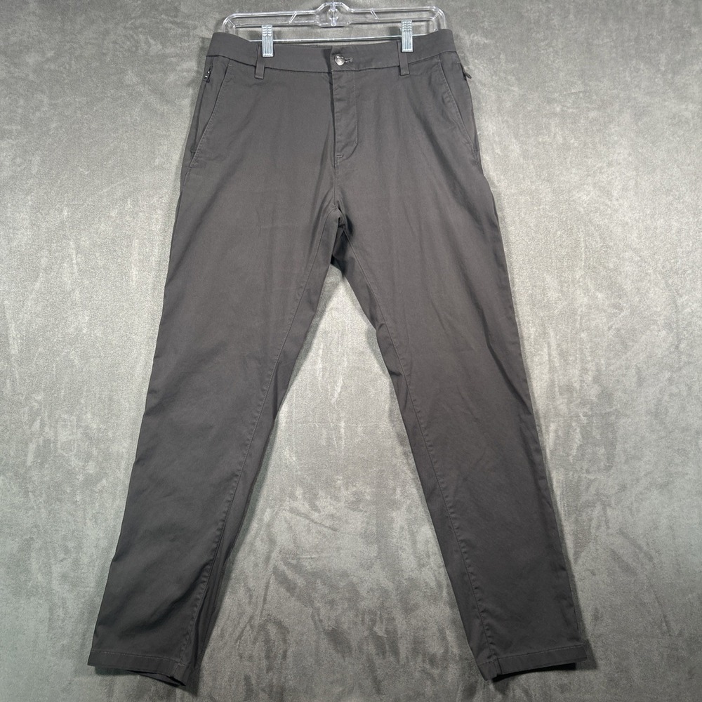 Birddogs Pants Mens 30x30 Dark Gray Khaki Chino Stretch Zip Pockets Golf
